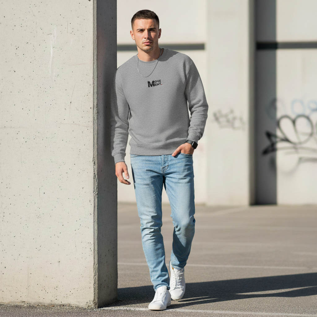 Essential Sweatshirt – Minimal Gym & Streetwear Comfort for Men
