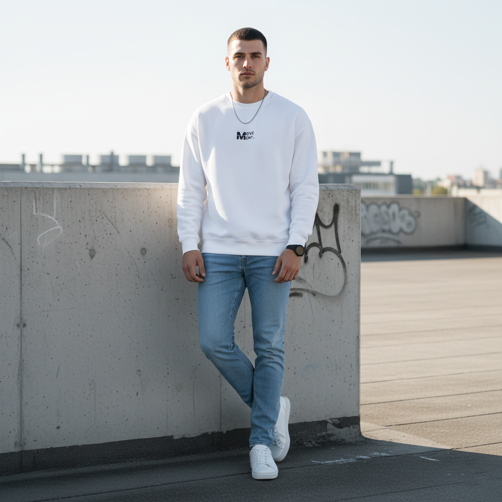 Essential Sweatshirt – Minimal Gym & Streetwear Comfort for Men
